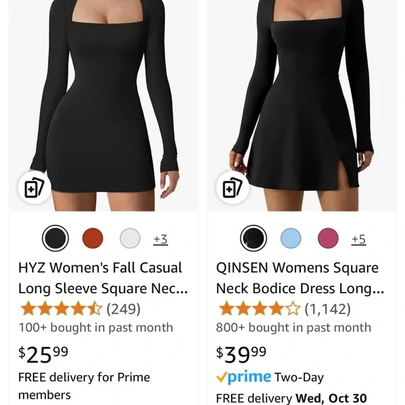 Square Neck Bodice Dress - Picture 12 of 12